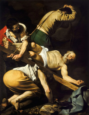 Crucifixion of Saint Peter, by Michelangelo Merisi da Caravaggio, 1601 © Wikimedia Commons